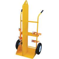 Chariot pour chalumeau et bouteille &agrave; gaz, Roues Rempli de mousse, Base de 23-1/8" la x 22-13/16" lo, 500 lb Equipex