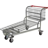 Chariot en treillis emboîtable, Acier, 28-3/4" x 37-1/16" x 59-5/8", Capacit&eacute; 275 lb Equipex