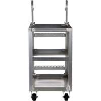 Chariot de pr&eacute;l&egrave;vement de stock, Aluminium, 21-7/8" la x 40" p, 3 tablettes, Capacit&eacute; 660 lb Equipex