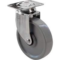 2309 Caster, Swivel, 4" (101.6 mm), Envirothane Grey, 350 lbs. (158.8 kg.) Equipex