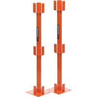 Poteaux temporaires ProGuards pour barri&egrave;re de s&eacute;curit&eacute;, 8" la x 39" h, Orange Equipex