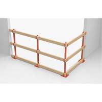 Poteaux temporaires ProGuards pour barri&egrave;re de s&eacute;curit&eacute;, 8" la x 39" h, Orange Equipex