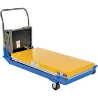 DC Powered & Manual Scissor Lift Table, Steel, 48" L x 24" W, 1000 lbs. Capacity Equipex