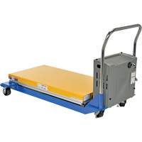 DC Powered & Manual Scissor Lift Table, Steel, 48" L x 24" W, 1000 lbs. Capacity Equipex