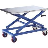 Manual Scissor Lift Table, 37" L x 23-1/2" W, Steel, 660 lbs. Capacity Equipex