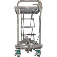 Manual Hydraulic Scissor Lift Table, 36-1/4" L x 19-3/8" W, Stainless Steel, 600 lbs. Capacity Equipex