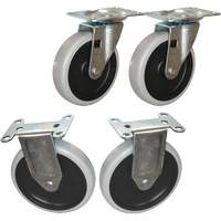 Flat Shelf Cart Caster Kit Equipex
