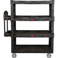 Chariot utilitaire robuste et ergonomique, 4 tiers, 24-1/4" x 62-2/5" x 54-1/10", Capacit&eacute; 700 lb Equipex