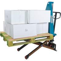 L&egrave;ve-palette manuel &agrave; ciseaux, 20-1/4" lo x 45-1/4" la, Acier, Capacit&eacute; de 3300 lb Equipex