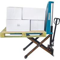 L&egrave;ve-palette manuel &agrave; ciseaux, 20-1/4" lo x 45-1/4" la, Acier, Capacit&eacute; de 3300 lb Equipex