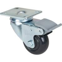 Roulette, Pivotant avec frein, 3" (76,2 mm), Polyol&eacute;fine, 250 lb (113,4 kg) Equipex