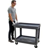 Chariot utilitaire pour l'entretien, 2 tiers, 24-5/8" x 32-1/2" x 40", Capacit&eacute; 550 lb Equipex