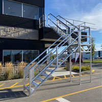 Escalier Smartstairs t&eacute;lescopique &agrave; 3-5 marches en aluminium Equipex