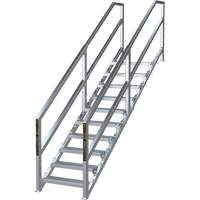 Syst&egrave;me d'escalier modulaire pour la construction de 6-10 marches SmartStairs, 75" ha Equipex