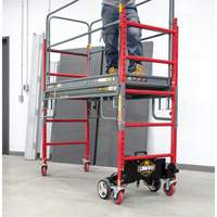 Complete Motorized Buildman 6' Baker Scaffold Kit, 31" D x 118-3/4" H Equipex