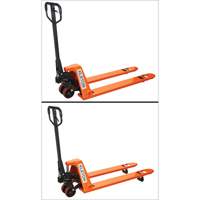 Low Profile Hydraulic Pallet Trucks, 48" L x 20.5" W, 3300 lbs. Cap. Equipex