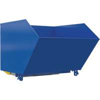 Conteneur autobasculeur robuste en style H, Acier, 1-1/2 vg³, Bleu Equipex