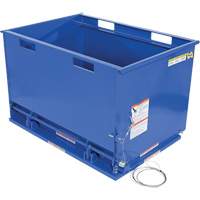 Contenant autobasculeur &agrave; fond ouvrant, Acier, 1 vg³, Bleu Equipex