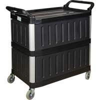 Utility Cart, 3 Tiers, 19-3/4" x 37-1/2" x 40-1/4", 250 lbs. Capacity Equipex