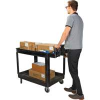 Utility Cart, 2 Tiers, 25-5/8" x 33-1/2" x 43-3/4", 550 lbs. Capacity Equipex