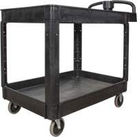 Utility Cart, 2 Tiers, 25-5/8" x 33-1/2" x 43-3/4", 550 lbs. Capacity Equipex