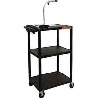 Electric Utility Cart, 3 Tiers, 24" x 42" x 18", 300 lbs. Capacity Equipex