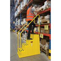 Industrial Step Stool, 4 Steps, 44" x 22-1/4" x 65-1/8" High Equipex