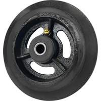 Roue en caoutchouc moul&eacute;, 6'' (152 mm) dia. x 1-1/2" (38 mm) la, Capacit&eacute; de 450 lb (204 kg) Equipex