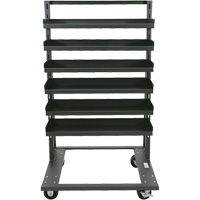 Chariot &agrave; cadre en A robuste &agrave; un c&ocirc;t&eacute; avec 6 plateaux &agrave; rebords, 38" x 25" x 63", Capacit&eacute; 2500 lb Equipex