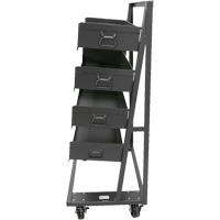 Chariot &agrave; cadre en A robuste &agrave; un c&ocirc;t&eacute; avec 4 grands plateaux, 38" x 25" x 63", Capacit&eacute; 2500 lb Equipex