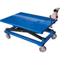 Manual Scissor Lift Table, 37-3/8" L x 23-5/8" W, Steel, 660 lbs. Capacity Equipex