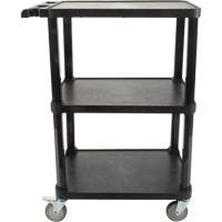 Chariot utilitaire avec tablette plate, 3 tiers, 18-1/8" x 37-3/8" x 27-3/4", Capacit&eacute; 330 lb Equipex