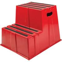 Industrial Step Stool, 2 Steps, 26" x 22-7/16" x 19-11/16" High Equipex