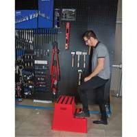 Industrial Step Stool, 2 Steps, 26" x 22-7/16" x 19-11/16" High Equipex