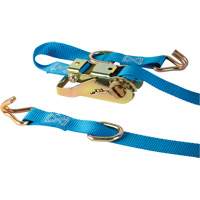 Ratchet Strap, J-Hook, 1" W x 16' L, 835 lbs. (379 kg) WLL Equipex