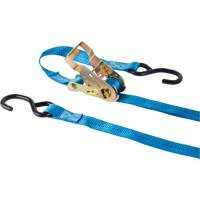 Ratchet Strap, J-Hook, 1" W x 15' L, 500 lbs. (227 kg) Working Load Limit Equipex