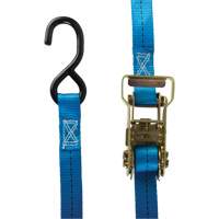 Ratchet Strap, J-Hook, 1" W x 15' L, 500 lbs. (227 kg) Working Load Limit Equipex