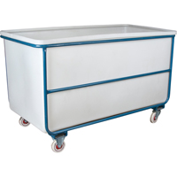 Chariot-caisse &agrave; parois droites, Poly&eacute;thyl&egrave;ne blanc, 51" lo x 33" la x 39" h, Volume 25 pi³, Capacit&eacute; 1000 lb Equipex