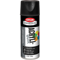 Laque industrielle Acryli-Quik, Noir, Ultra-mat, 12 oz, Canette a&eacute;rosol Equipex