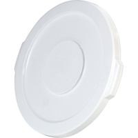 Round Brute&reg; Tops, Flat Lid, Plastic/Polyethylene, Fits Container Size: 15-5/8" Dia. Equipex