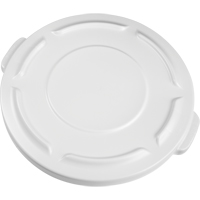 Round Brute&reg; Tops, Flat Lid, Plastic/Polyethylene, Fits Container Size: 19-7/8" Dia. Equipex