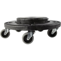 Brute&reg; Dolly, Polyethylene, Black, Fits: 20 - 55 US Gal. Equipex