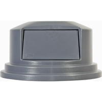 Round Brute&reg; Tops, Dome Lid, Plastic/Polyethylene, Fits Container Size: 26-1/2" Dia. Equipex