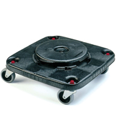 Square BRUTE&reg; Dollies, Polyethylene, Black Equipex