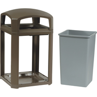 Landmark Series&reg; Classic Container Frame With Rigid Liner, Galvanized Steel, 35 US gal. Equipex