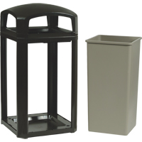 Landmark Series&reg; Classic Container Frame With Rigid Liner, Plastic, 50 US gal. Equipex