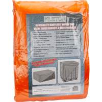 High-Visibility Heavy-Duty Woven Tarp, Polyethylene, Green/Orange, 16' x 20' x 12 mils Equipex