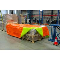 High-Visibility Heavy-Duty Woven Tarp, Polyethylene, Green/Orange, 16' x 20' x 12 mils Equipex