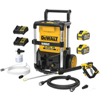 Ensemble de laveuse &agrave; pression avec moteur sans balai 2X20V MAX*, avec FLEXVOLT, &agrave; pile, 1600 PSI, 1,2 gal./min Equipex