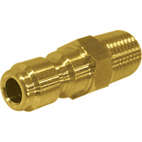 1/4" Male Brass Plated Quick Disconnect Plug Equipex
